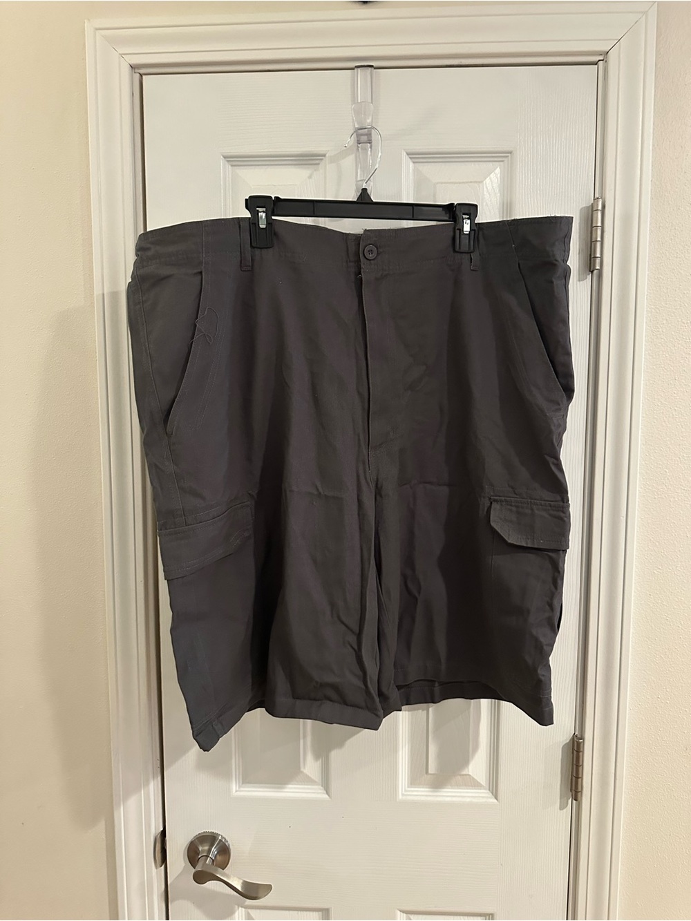 Copper Denim Men's Cargo Shorts — Dark Gray Utility Style Size 44